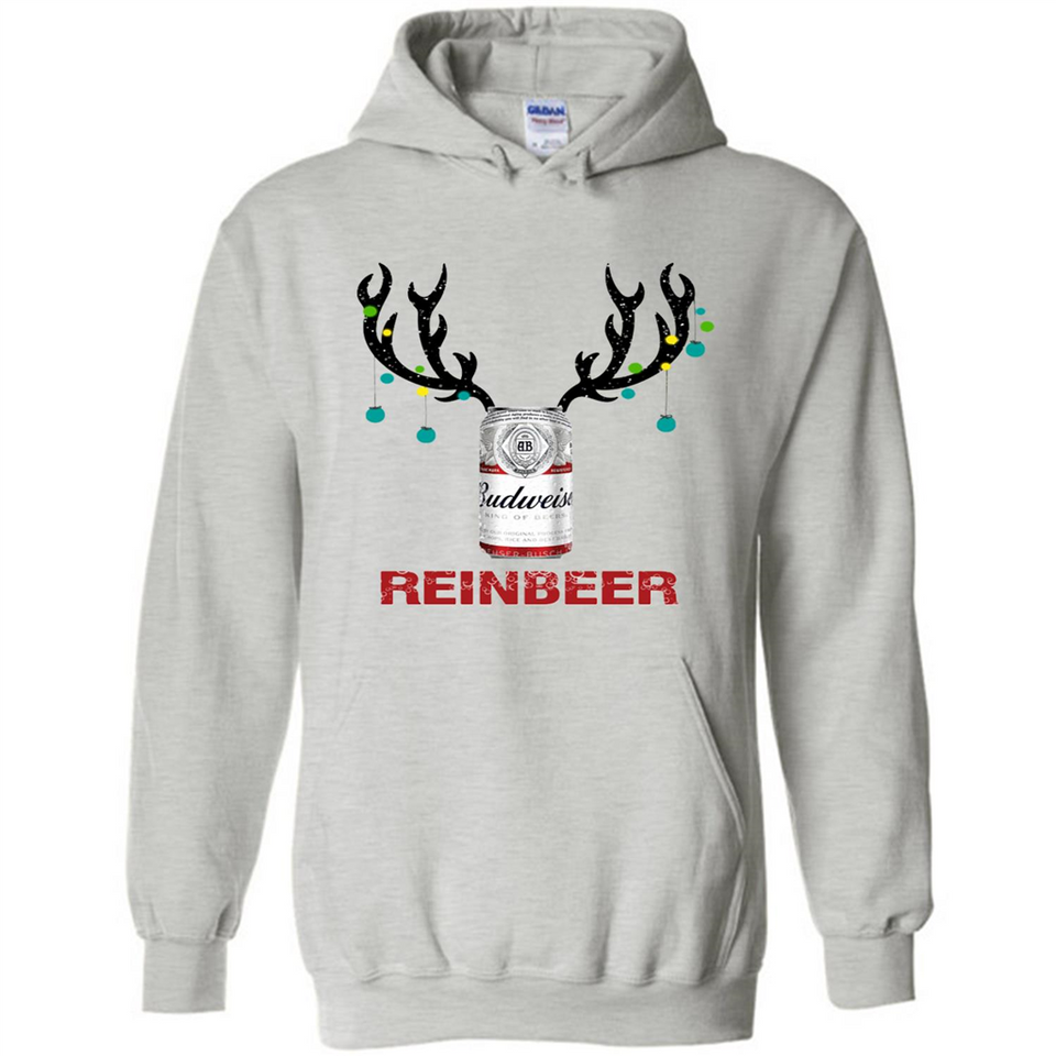 Budweiser Reinbeer Funny Beer Reindeer Christmas Sweatshirt - Hoodie