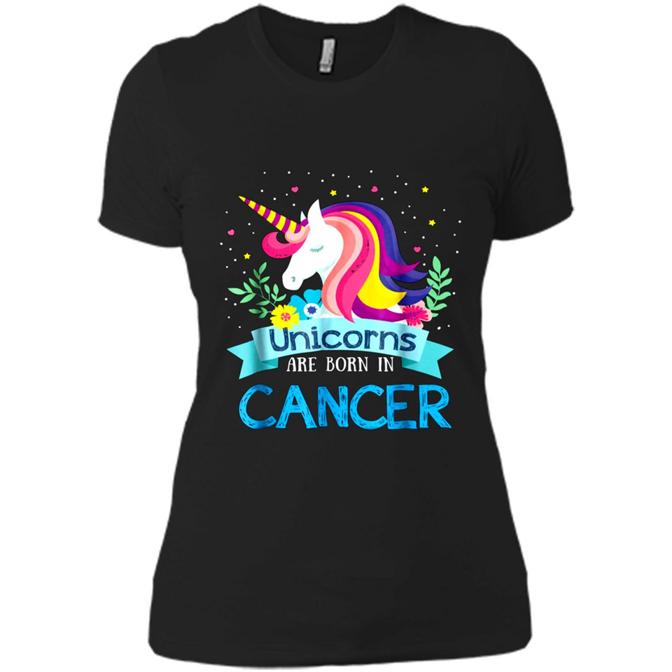 Unicorns are born in Cancer Birthday Rainbow Gift Custom Ultra Cotton