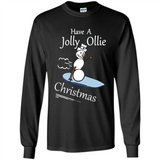 Snowman Snowboarder Tshirt Have Jolly Ollie Christmas