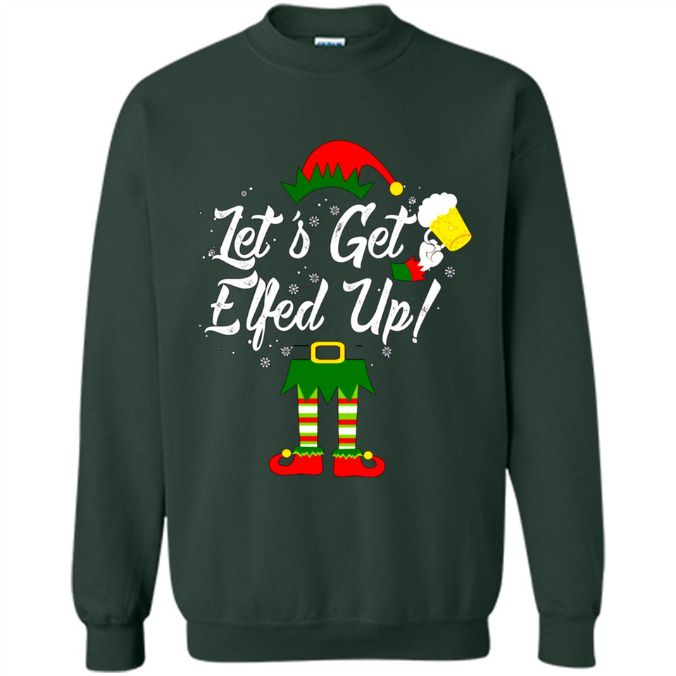 Let's Get Elfed Up Drinking Beer Christmas PINGPONG