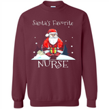 Funny Christmas Nurse Shirt, Santa_s Favorite Nurse - Sweatshirt