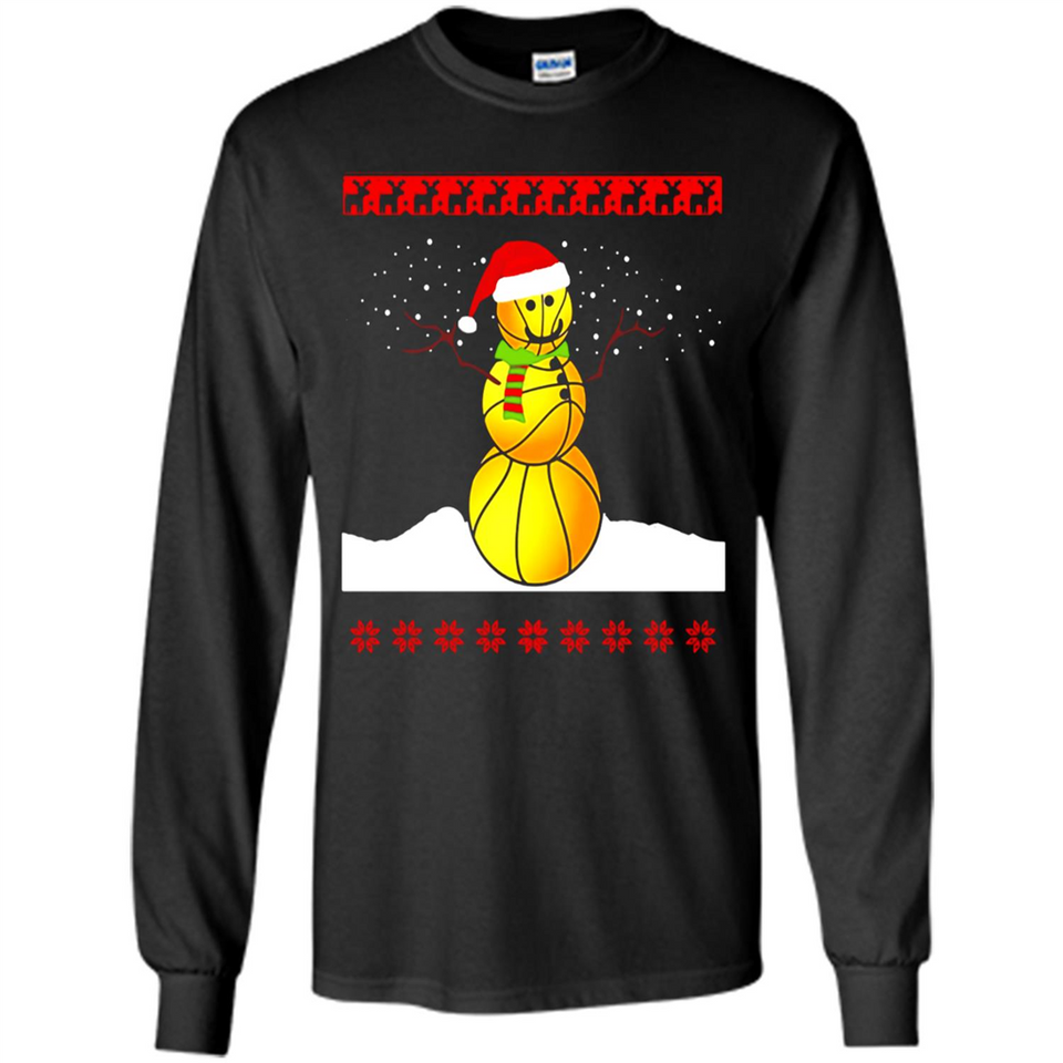 Basketball Santa Funny Christmas - Long Sleeve T-Shirt