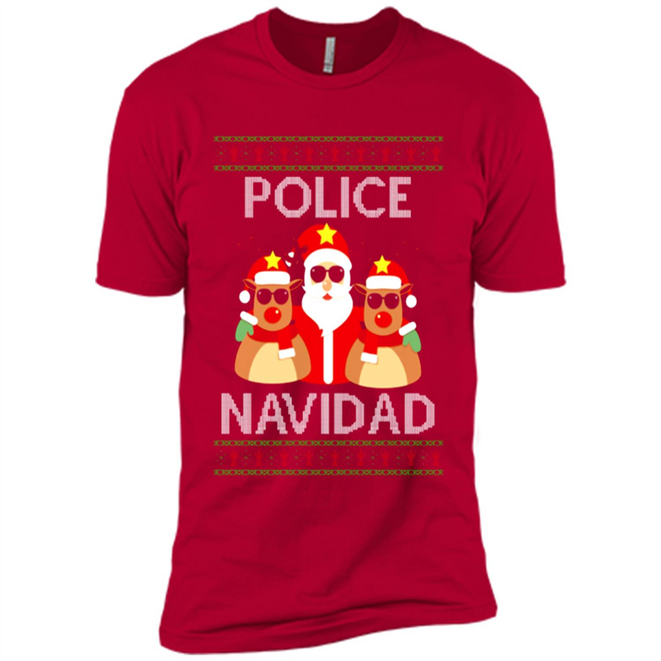 FUNNY POLICE NAVIDAD T-SHIRT Santa Christmas Party - Premium Short Sleeve T-Shirt