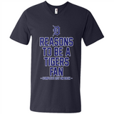 Reasons to be a Detroit Tigers Fan Complete List on Back - Men's V-Neck