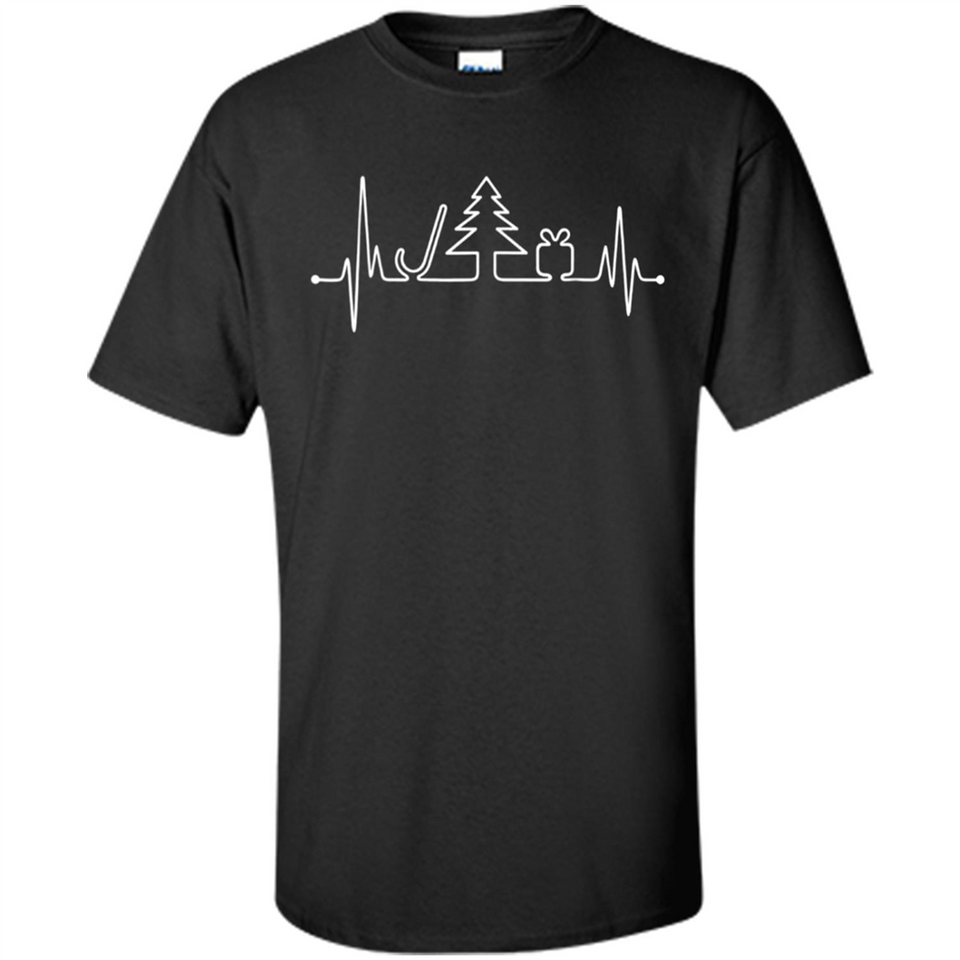 Heartbeat Christmas Tree T-shirt Funny Xmas Costume