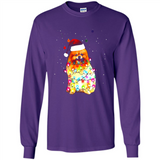 Pomeranian Santa Lights Christmas Dog Xmas Sweatshirt - Long Sleeve T-Shirt