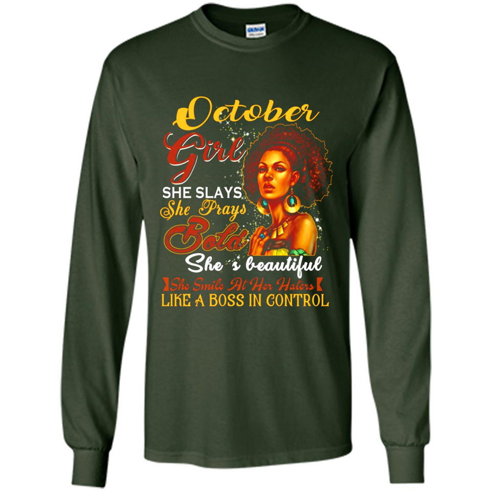 October Girl She Slays She Prays Beautiful Birthday PINGPONG