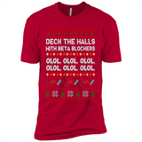 Nurse Christmas Deck The Hall Beta Blockers Sweatshirt - Premium Short Sleeve T-Shirt