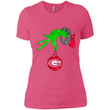 GRINCH HAND HOLDING GEORGIA BULLDOGS GLITTER CHRISTMAS PINGPONG
