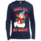 Snowman Wanna Kiss My Carrot Christmas - Canvas Long Sleeve T-Shirt