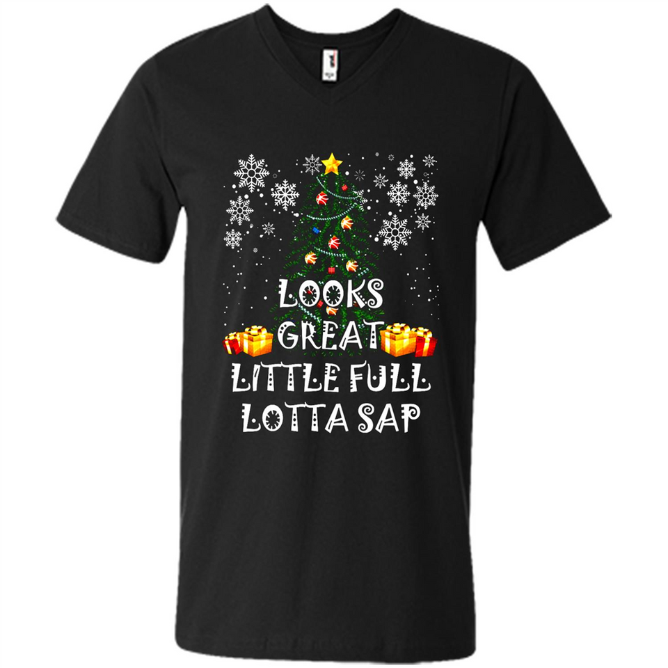 Looks Great Little Full Lotta Sap Funny Christmas Tree Mug PINGPONG - Men's V-Neck