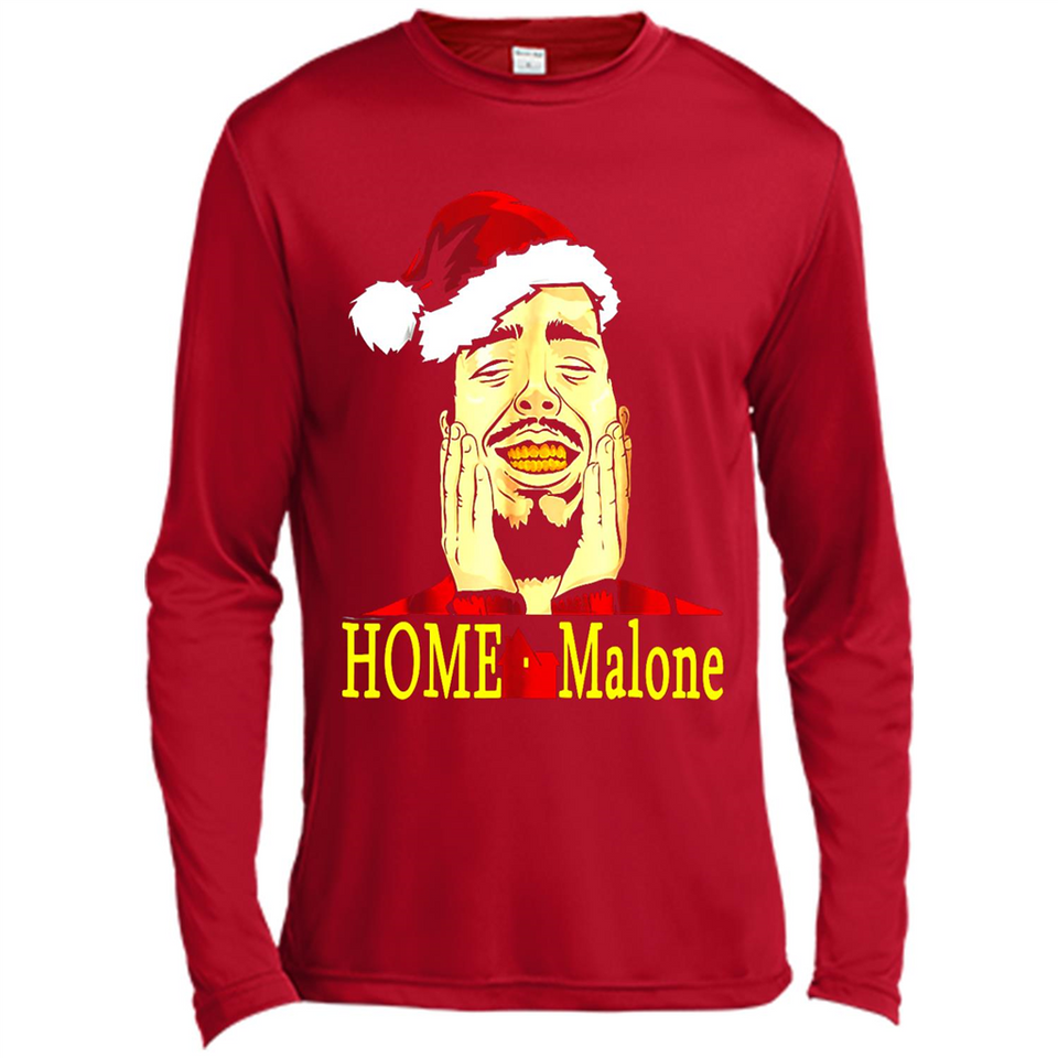 Home Malone Shirt Post Malone Christmas Sweatshirt - Canvas Long Sleeve T-Shirt