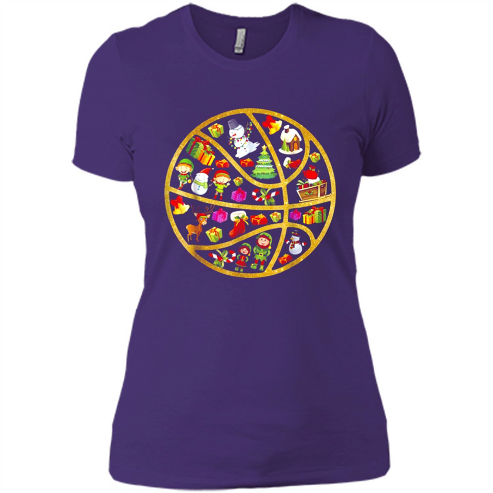 Basketball Christmas Ornament - Ladies' Boyfriend T-Shirt