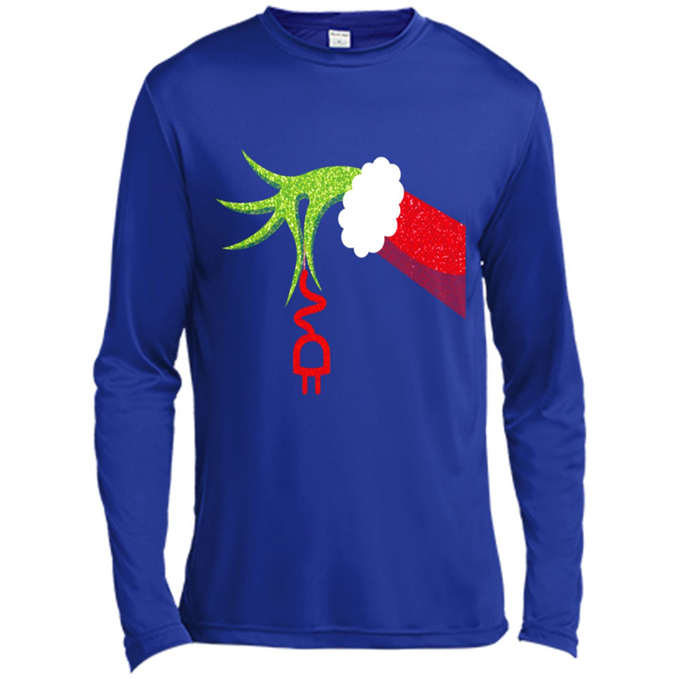 Funny Grinch Hand Holding Electrician Ornament Christmas PING PONG