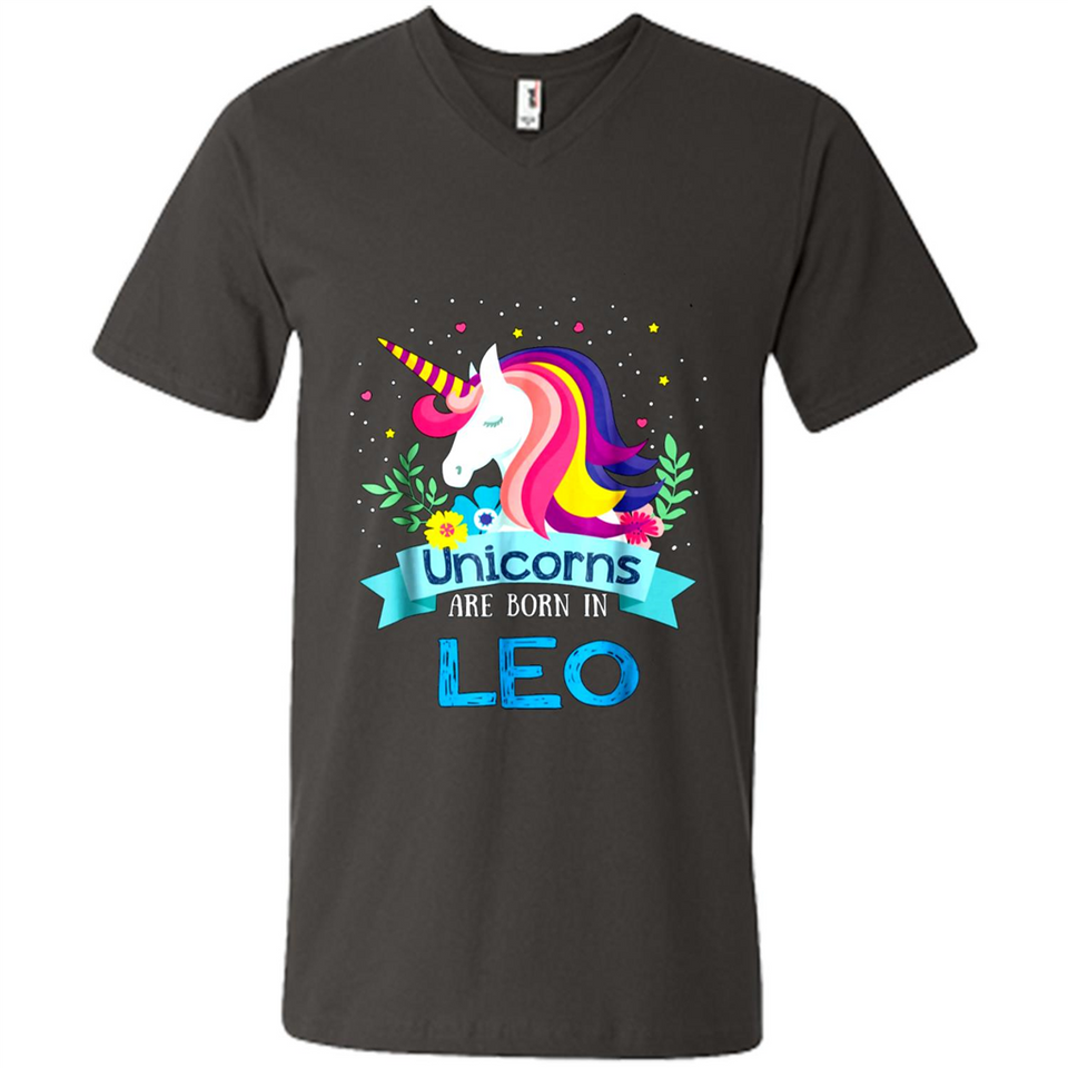 Unicorns are born in Leo Birthday Rainbow Gift Ladies Custom
