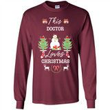 This Doctor Loves Christmas Tree Shirt with Snowman