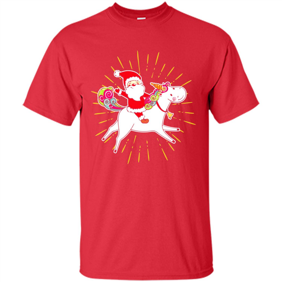 Unicorn And Santa Christmas - Shirt