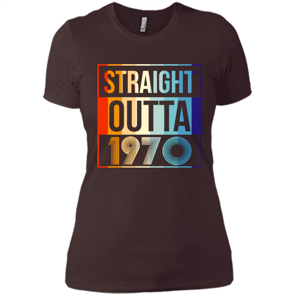 Retro Straight Outta 1970 48 Years Old - Ladies' Boyfriend T-Shirt