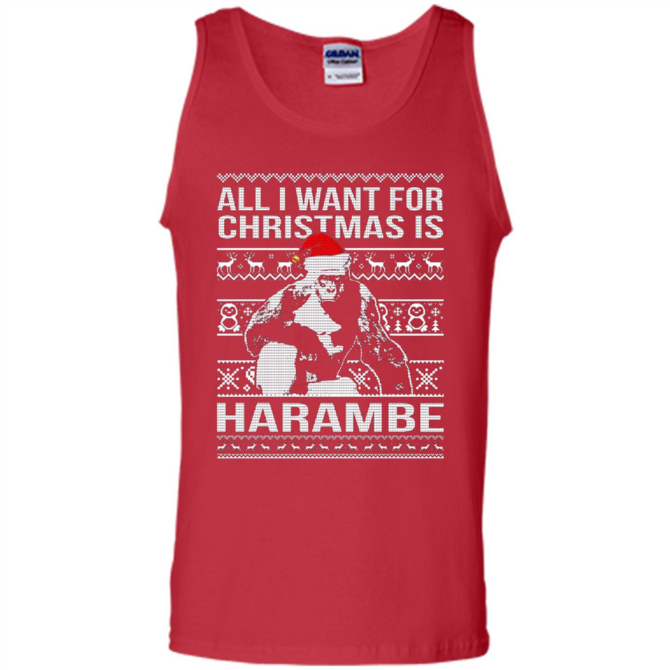 All I Want For Christmas Is Harambe Christmas - Tank Top