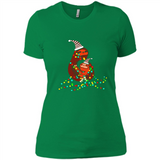 Christmas Lights Sloth Long Sleeve Santa Sloth - Ladies' Boyfriend T-Shirt