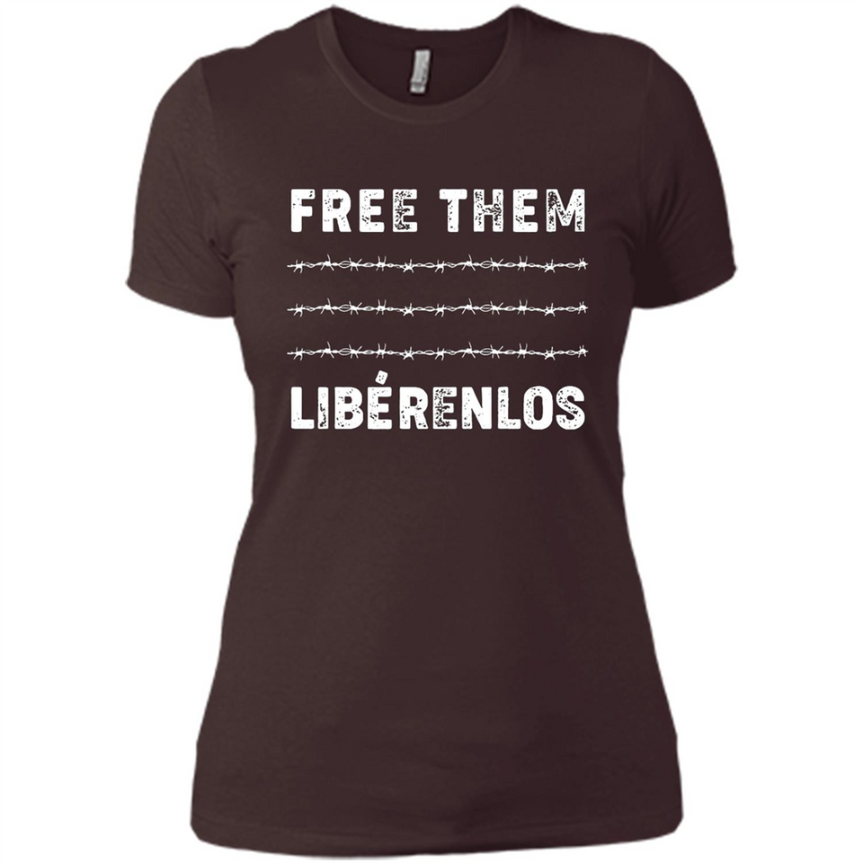 Peaceful Communities- Free Them Liberenlos Shirt PINGPONG - Ladies' Boyfriend T-Shirt