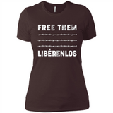 Peaceful Communities- Free Them Liberenlos Shirt PINGPONG - Ladies' Boyfriend T-Shirt