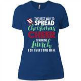 Spread Christmas Cheer Lunch Family Xmas Gift Ls - Ladies' Boyfriend T-Shirt