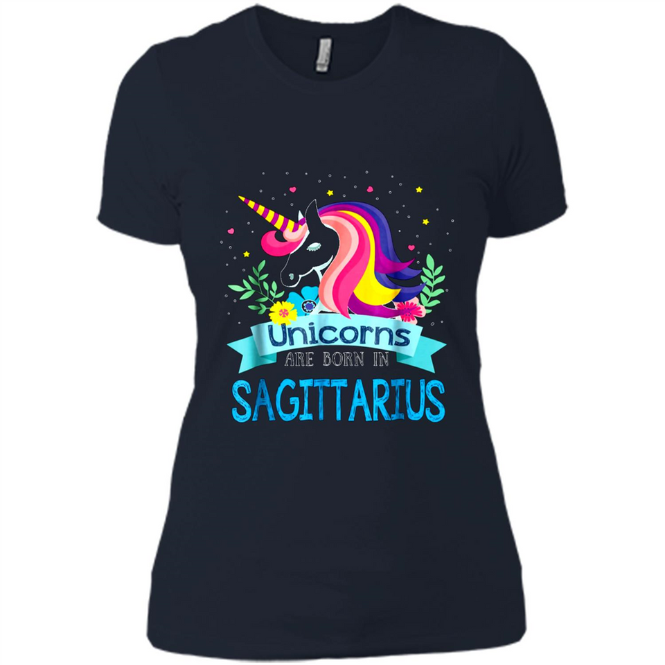 Unicorns are born in Sagittarius Birthday Rainbow Custom Ultra Cotton