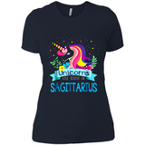 Unicorns are born in Sagittarius Birthday Rainbow Custom Ultra Cotton