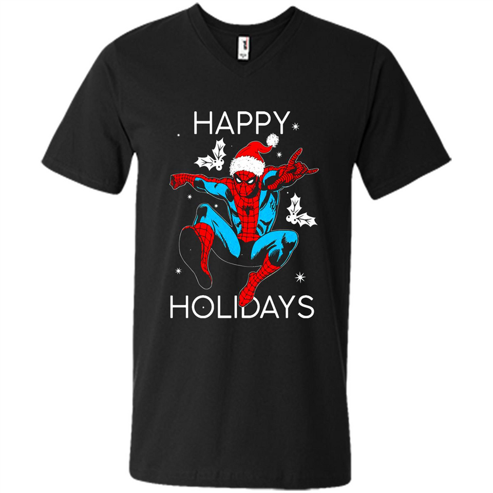 Marvel Spider Man Happy Holidays Santa Christmas Mug PINGPONG - Men's V-Neck