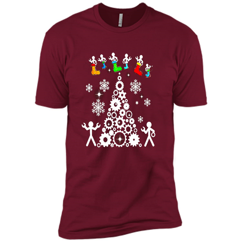 Funny Mechanics Ugly Christmas 2018 - Premium Short Sleeve T-Shirt