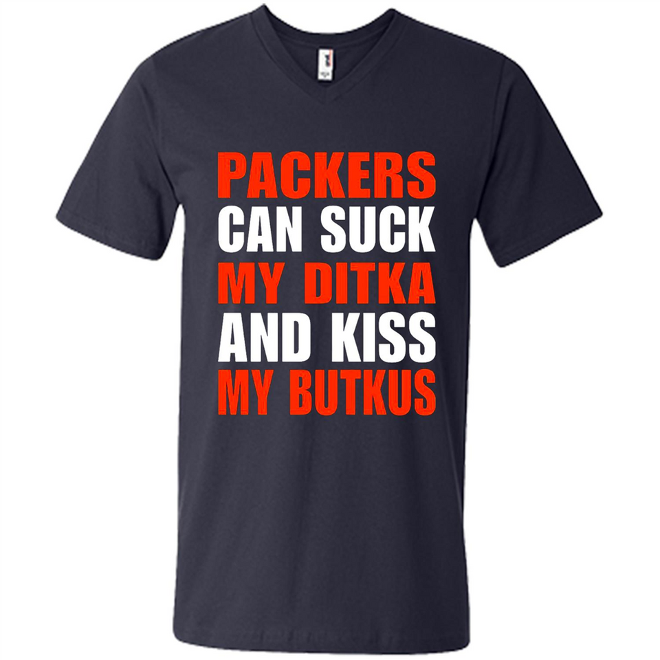 Packers can suck my Ditka and kiss my Butkus PINGPONG - Men's V-Neck