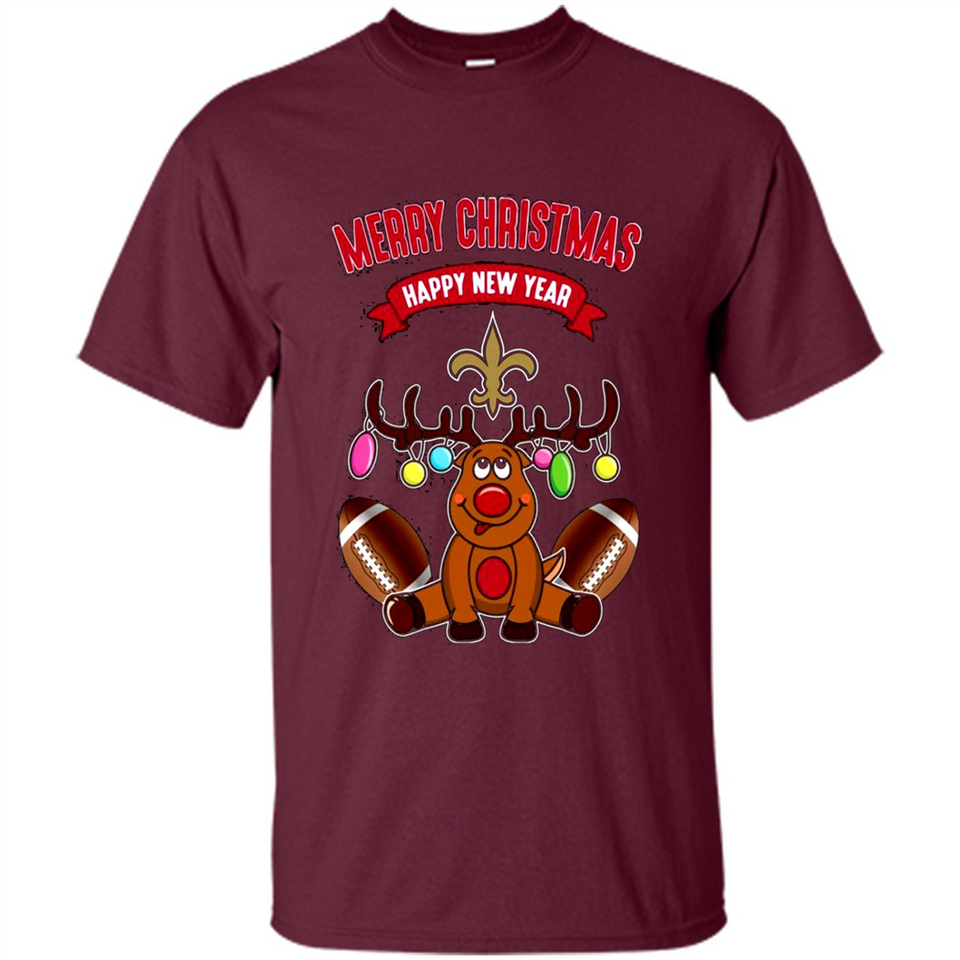New Orleans Saints NFL Reindeer Funny Merry Christmas And Happy New Year