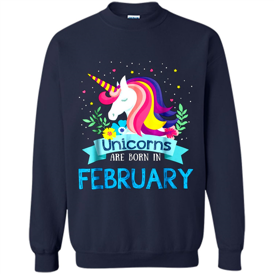 Unicorns are born in February Birthday Rainbow Gift Custom Ultra Cotton