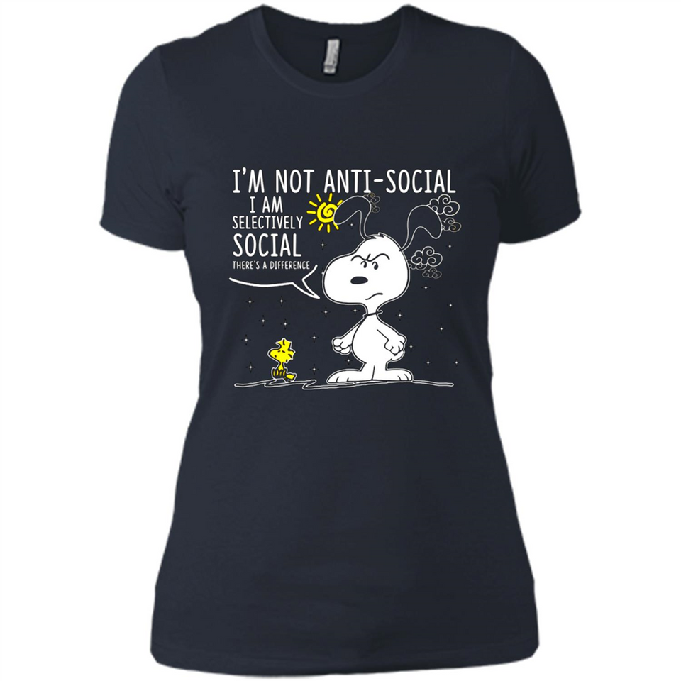Snoopy I'm Not Anti-Social I Am Selectively Social