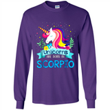 Unicorns are born in Scorpio Birthday Rainbow Gift Ladies Custom