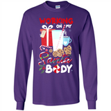 Working On My Santa Body Funny Christmas Gift Sleeve Xmas - Long Sleeve T-Shirt