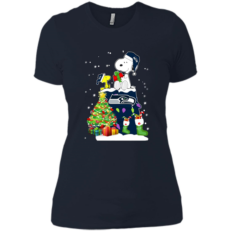 SEATTLE SEAHAWKS SNOOPY & WOODSTOCK CHRISTMAS