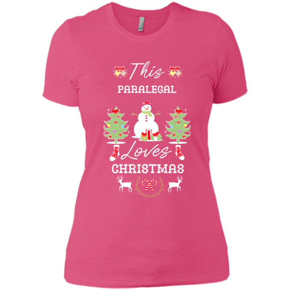 This Paralegal Loves Christmas Tree Shirt with Snowman