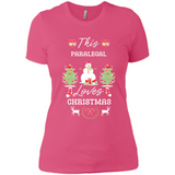 This Paralegal Loves Christmas Tree Shirt with Snowman