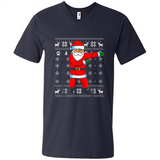 Flossing Santa Christmas Ugly Sweater Style Pajama Xmas Gift - Men's V-Neck