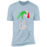 Funny Seattle Seahawks Glitter Grinch Monogram Ornament Christmas Gift - Premium Short Sleeve T-Shirt