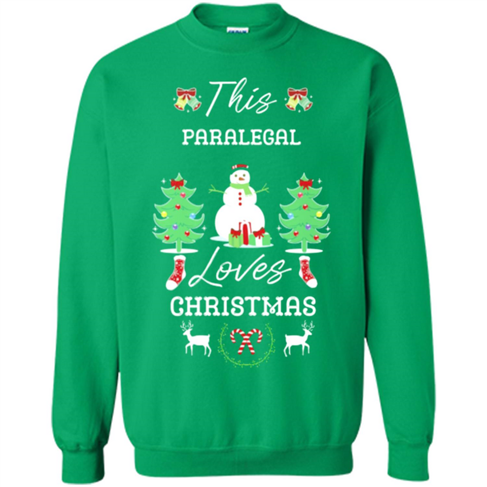 This Paralegal Loves Christmas Tree Shirt with Snowman