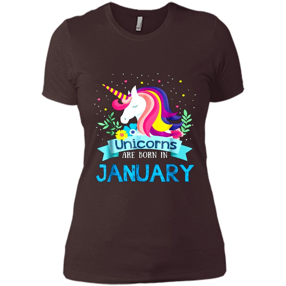 Unicorns are born in January Birthday Rainbow Gift Custom Ultra Cotton