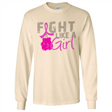Fight Like A Girl Breast Cancer Awareness - Long Sleeve T-Shirt