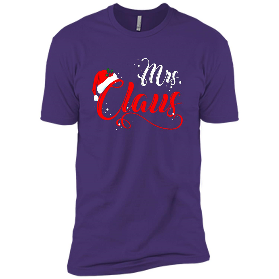 Mrs. Claus Santa Claus Merry Xmas T-Shirt - Premium Short Sleeve T-Shirt