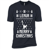 Vintage Tee For Women Men Graphic Shirts Lemur Ugly Christmas Sweater - Premium Short Sleeve T-Shirt
