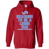 Reasons to be a Detroit Lions Fan Complete List on Back - Hoodie