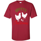 Christmas Chicken Shirt Santa Hens Lover Funny Farmer Gift - Shirt