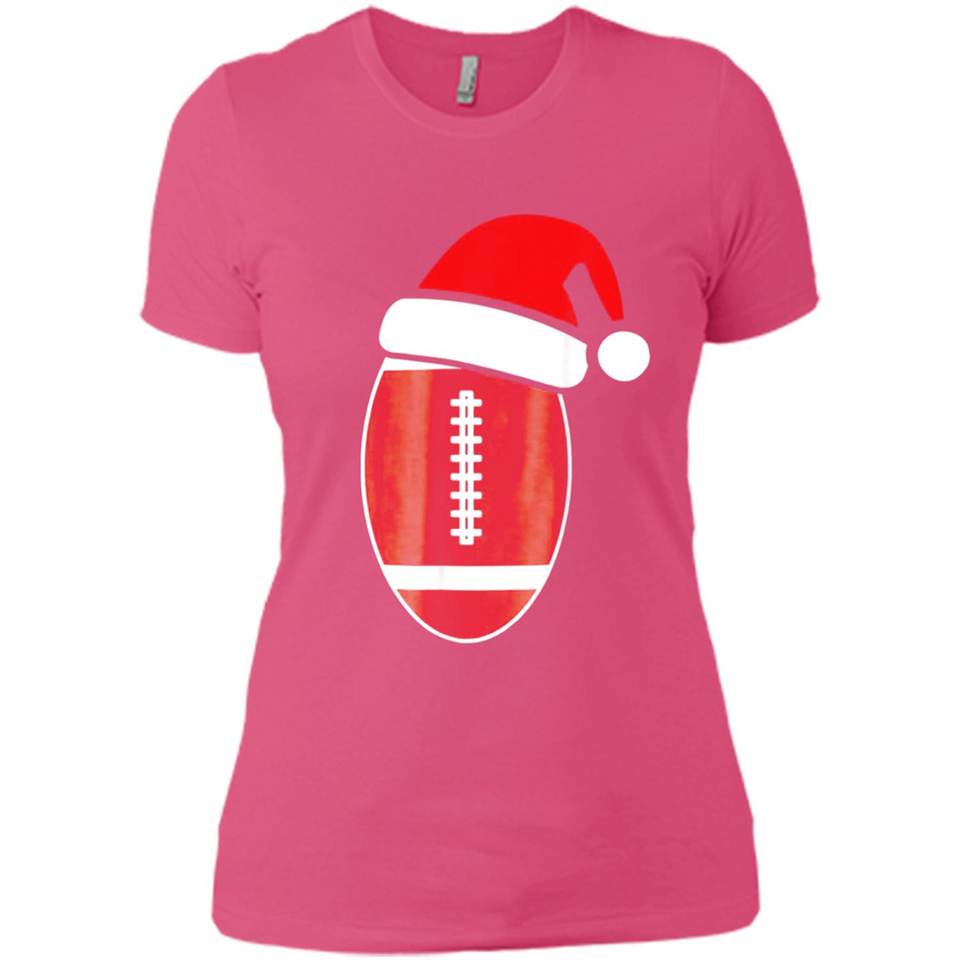 Christmas Football Shirt - Football Santa Hat Christmas